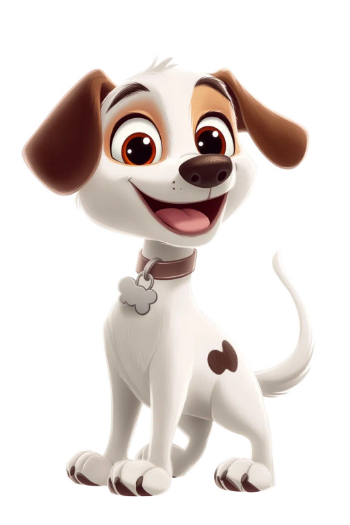 Disney-Style Cartoon Dog Vinyl Car Decal Sticker – Waterproof & UV-Resistant 8"