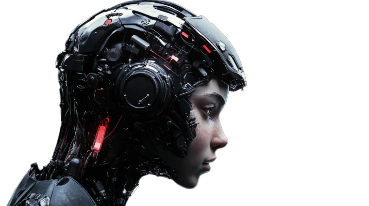 Cyberpunk Prosthetic Human Vinyl Car Decal Sticker – Waterproof & UV-Resistant 8"
