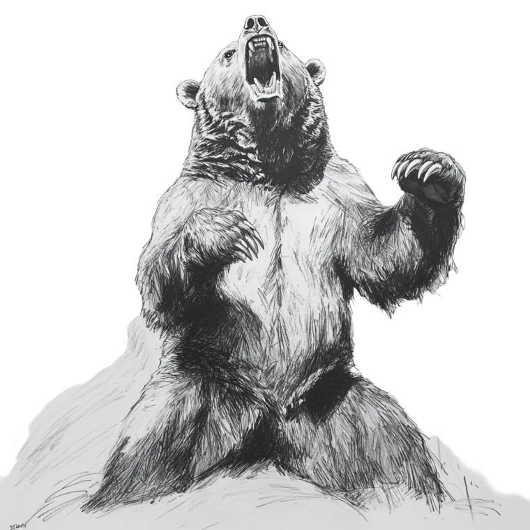 Roaring Bear Sketch Vinyl Car Decal Sticker – Waterproof & UV-Resistant 8" Roaring Bear Sketch Vinyl Car Decal Sticker – Waterproof & UV-Resistant 8"