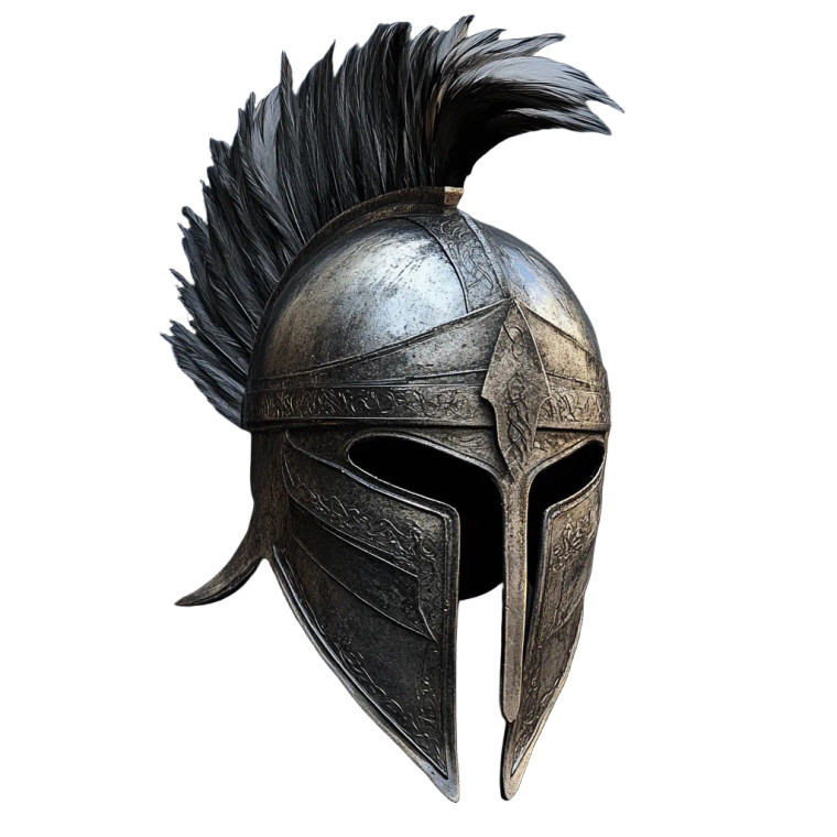 Fantasy Spartan Helm Vinyl Car Decal Sticker – Waterproof & UV-Resistant 8"