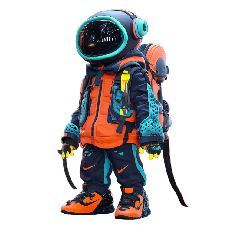 Cyber Sidekick Mascot Vinyl Car Decal Sticker – Waterproof & UV-Resistant 8"