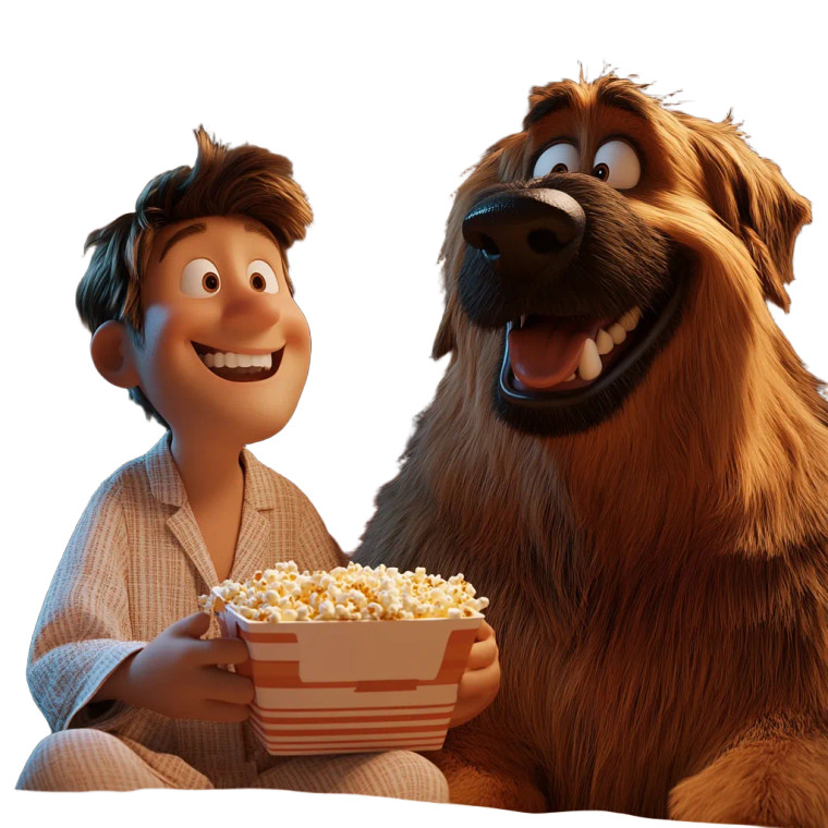 Man And Mastiff Laughing Vinyl Car Decal Sticker – Waterproof & UV-Resistant 8"