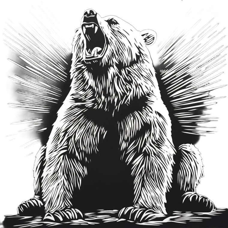 Roaring Wild Bear Vinyl Car Decal Sticker – Waterproof & UV-Resistant 8"