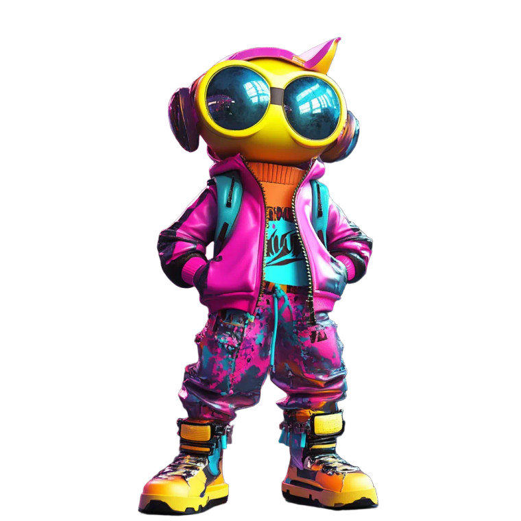 Cyber Punk Mascot V2 Vinyl Car Decal Sticker – Waterproof & UV-Resistant 8"