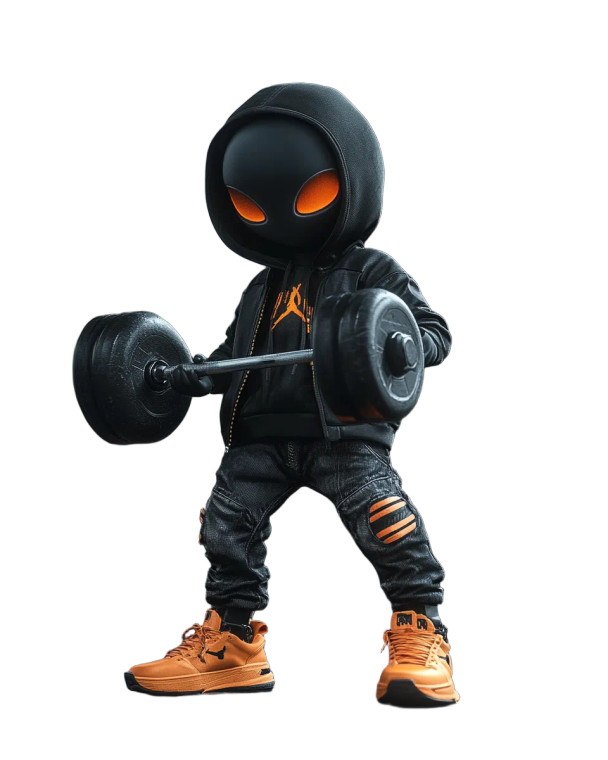 Cyberpunk Alien Athlete Vinyl Car Decal Sticker – Waterproof & UV-Resistant 8"