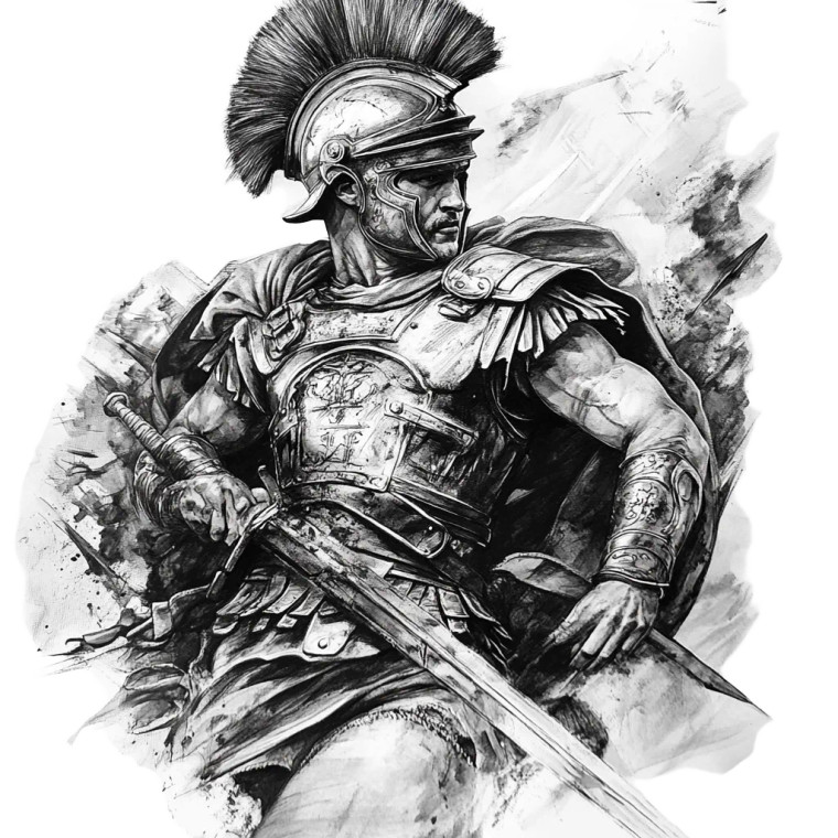 Roman Legionary Tattoo Vinyl Car Decal Sticker – Waterproof & UV-Resistant 8"