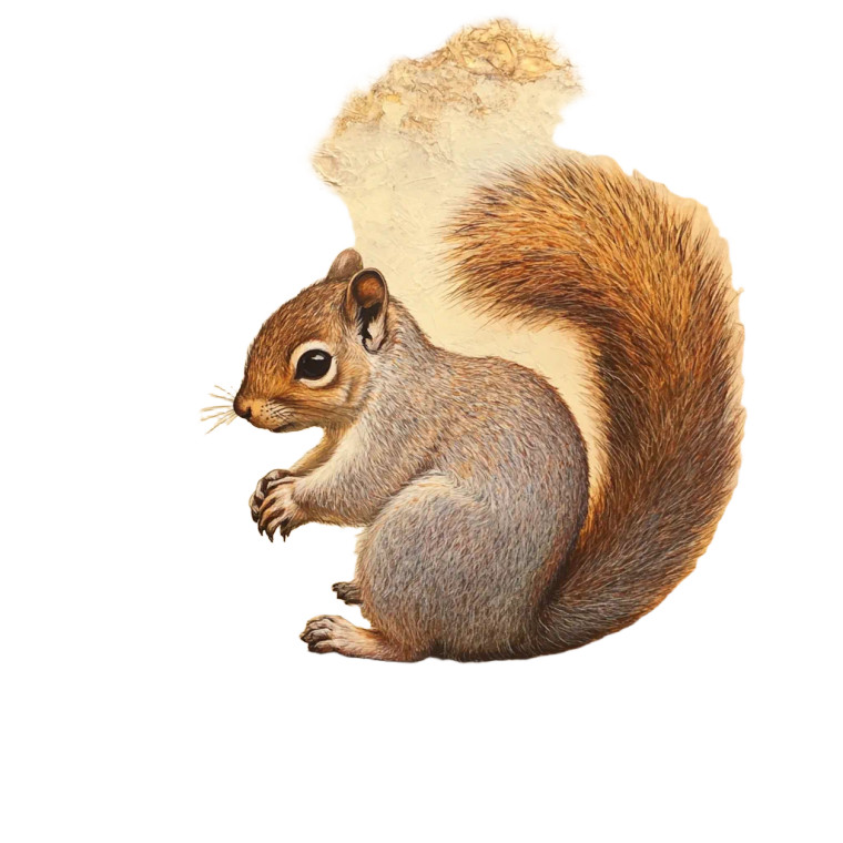 Squirrel On Circle Vinyl Car Decal Sticker – Waterproof & UV-Resistant 8"