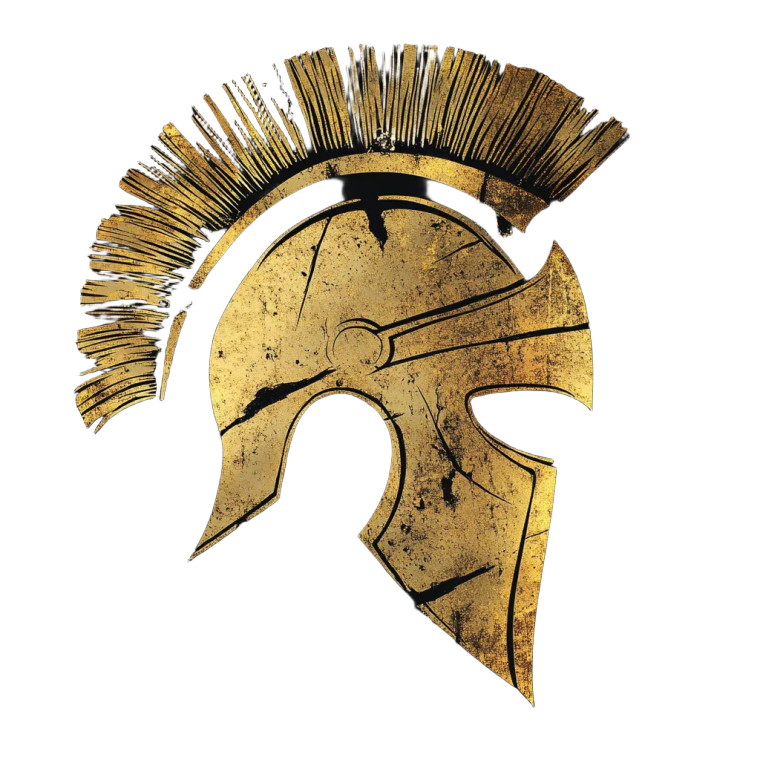 Ancient Spartan Helmet V2 Vinyl Car Decal Sticker – Waterproof & UV-Resistant 8"