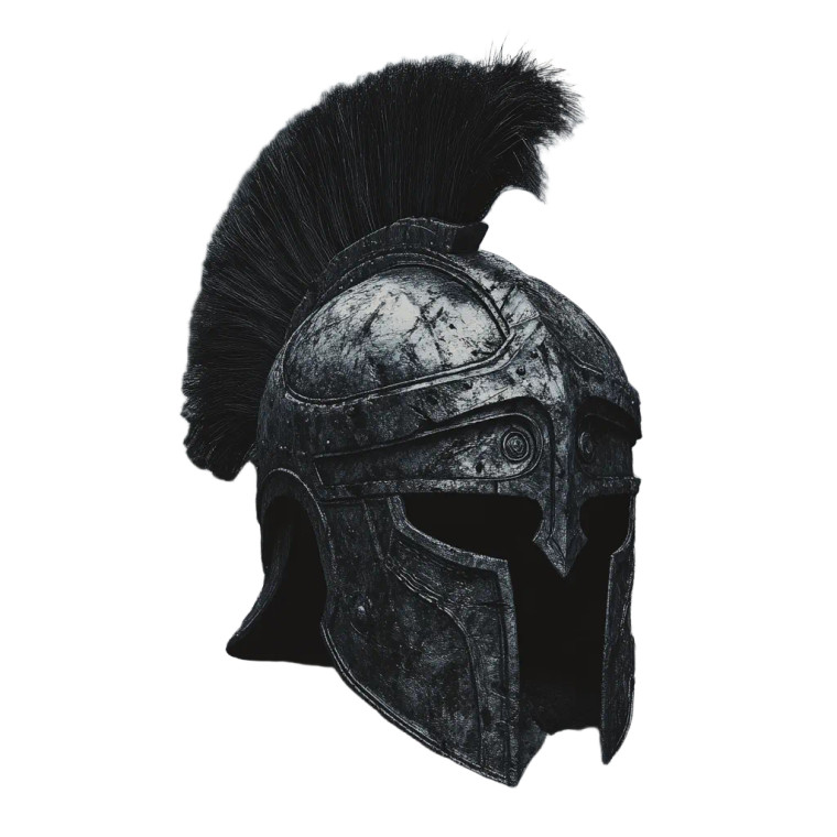 Spartan Helmet Profile Vinyl Car Decal Sticker – Waterproof & UV-Resistant 8"