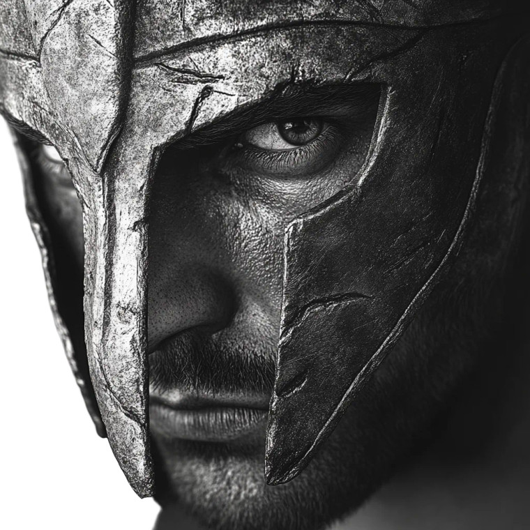 Spartan Portrait V4 Vinyl Car Decal Sticker – Waterproof & UV-Resistant 8"