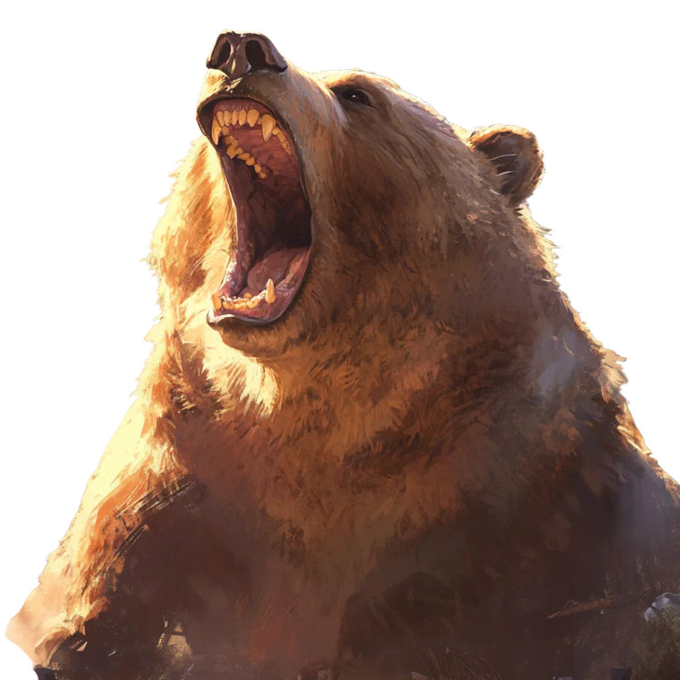 Roaring Grizzly Bear V20 Vinyl Car Decal Sticker – Waterproof & UV-Resistant 8"
