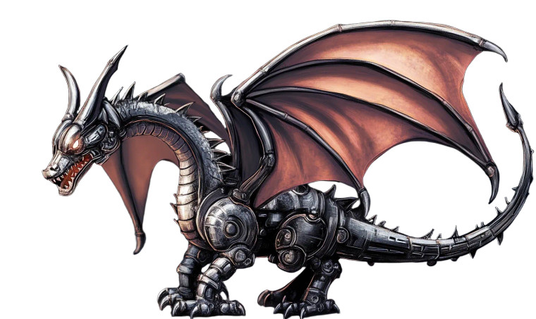 Mechanical Dragon Vinyl Car Decal Sticker – Waterproof & UV-Resistant 8"