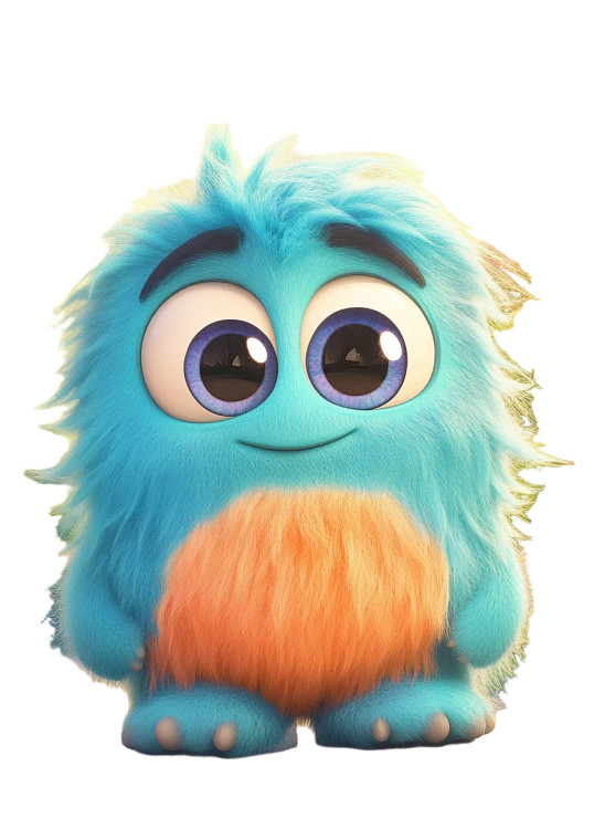 Fluffy Pixar Monster Vinyl Car Decal Sticker – Waterproof & UV-Resistant 8"