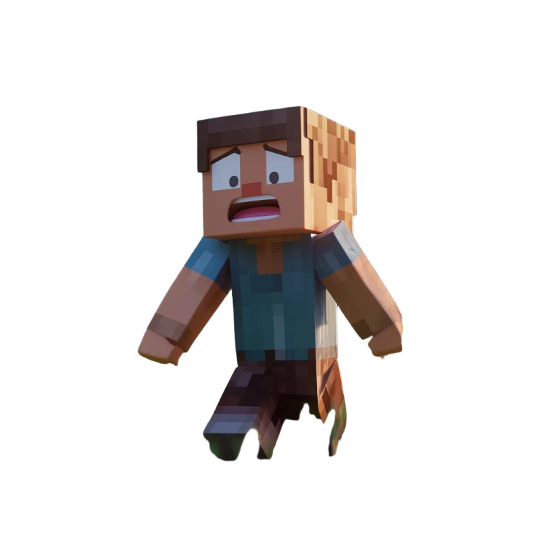 Minecraft Steve Tripping Vinyl Car Decal Sticker – Waterproof & UV-Resistant 8"