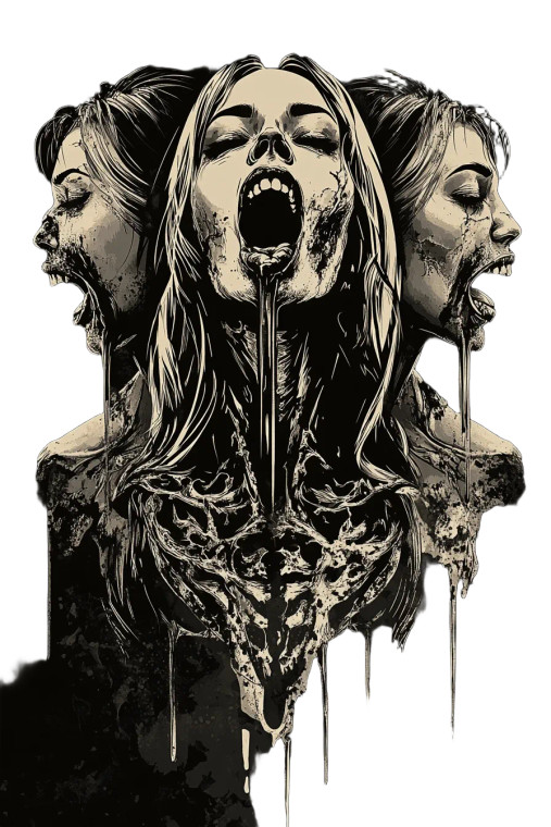 Rotten Zombie Trio Vinyl Car Decal Sticker – Waterproof & UV-Resistant 8"