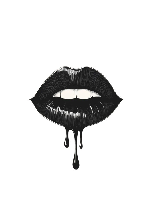 Dripping Lipstick Mouth Vinyl Car Decal Sticker – Waterproof & UV-Resistant 8"