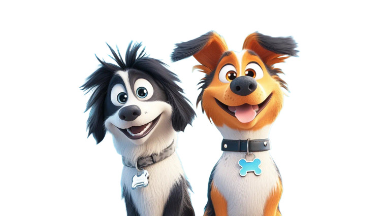 Pixar Style Dogs V3 Vinyl Car Decal Sticker – Waterproof & UV-Resistant 8"