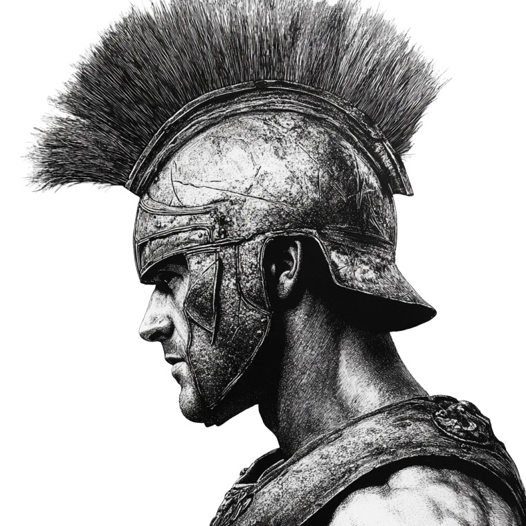 Gladiator Profile V2 Vinyl Car Decal Sticker – Waterproof & UV-Resistant 8"