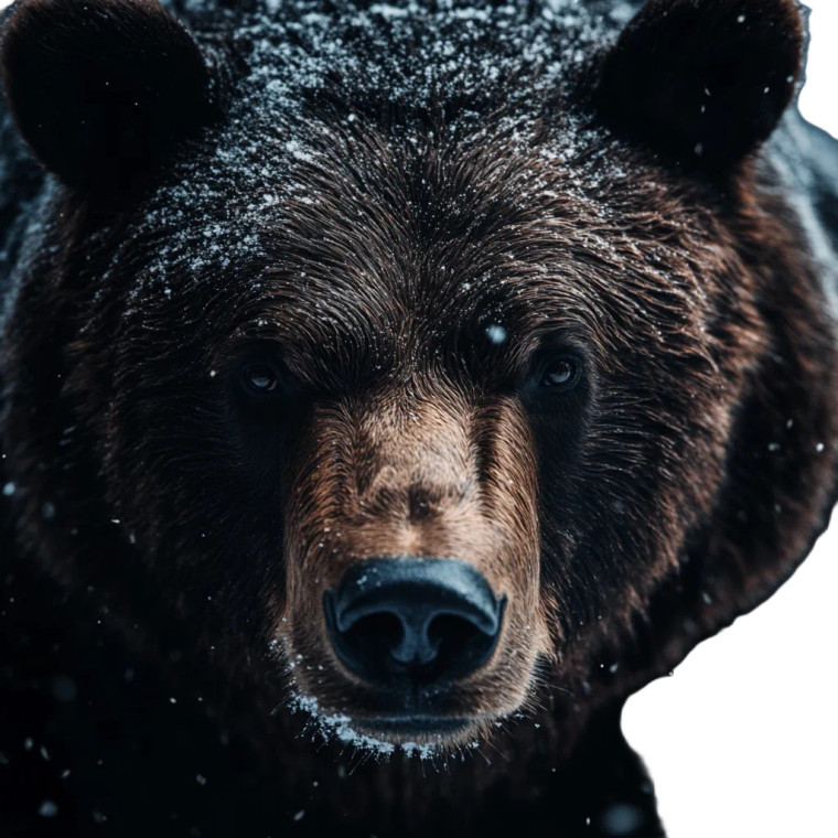 Bear Portrait V2 Vinyl Car Decal Sticker – Waterproof & UV-Resistant 8"