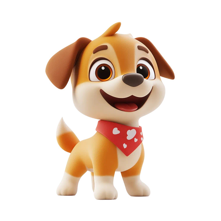 Playful Pixar Puppy Vinyl Car Decal Sticker – Waterproof & UV-Resistant 8"