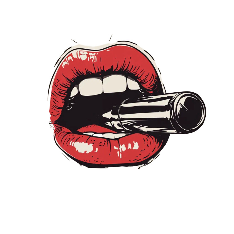 Surreal Bullet Mouth Vinyl Car Decal Sticker – Waterproof & UV-Resistant 8"