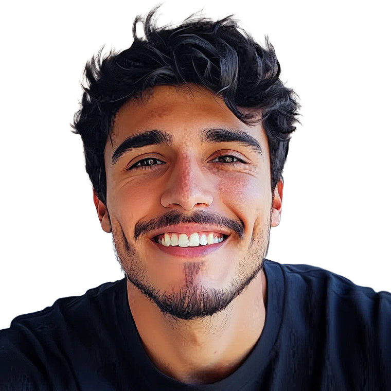 Relieved Latino Man Vinyl Car Decal Sticker – Waterproof & UV-Resistant 8"