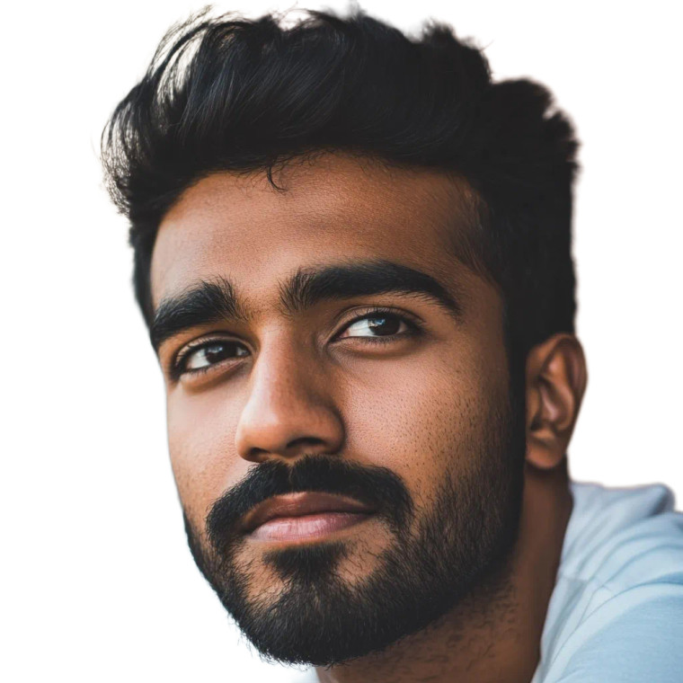 Handsome Indian Man Vinyl Car Decal Sticker – Waterproof & UV-Resistant 8"