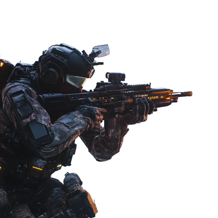 Futuristic Soldier Combat Vinyl Car Decal Sticker – Waterproof & UV-Resistant 8"