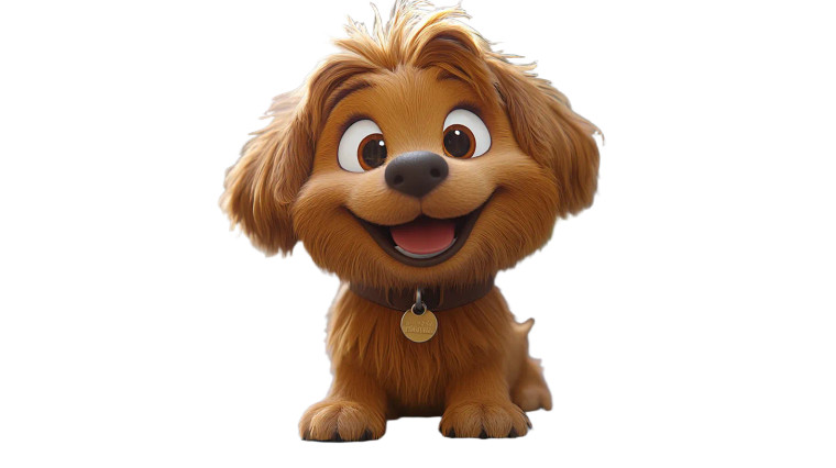 Disney Style Dog Vinyl Car Decal Sticker – Waterproof & UV-Resistant 8"