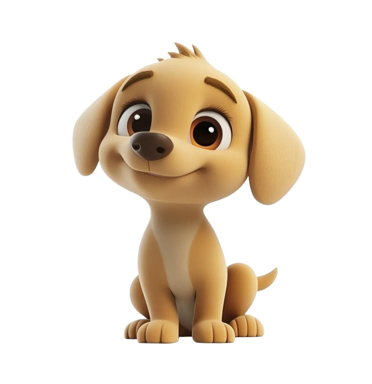 Cute Cartoon Puppy V5 Vinyl Car Decal Sticker – Waterproof & UV-Resistant 8"