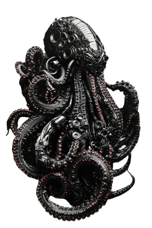 Mechanical Kraken Cthulhu Vinyl Car Decal Sticker – Waterproof & UV-Resistant 8"