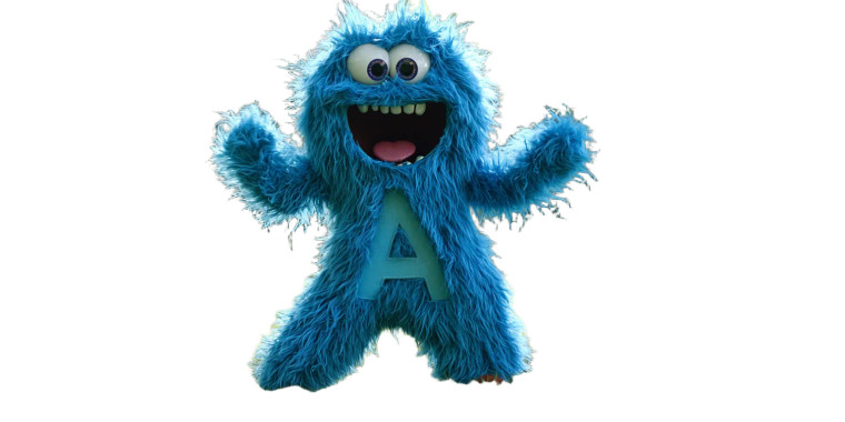 Fluffy Blue A Vinyl Car Decal Sticker – Waterproof & UV-Resistant 8"