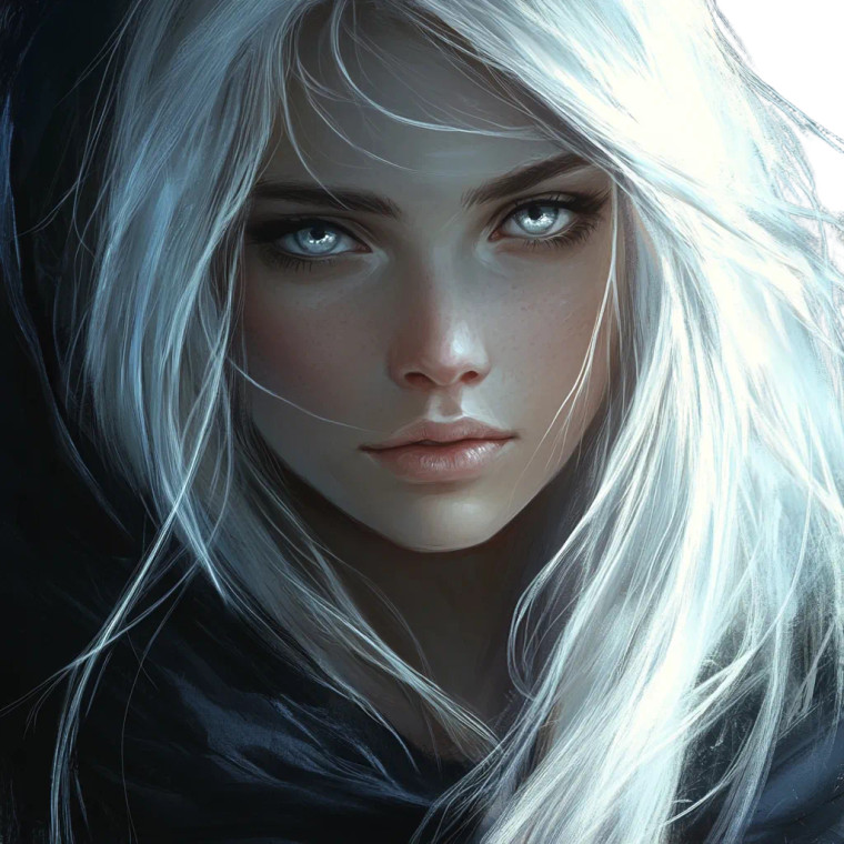 White-Haired Mage V2 Vinyl Car Decal Sticker – Waterproof & UV-Resistant 8"