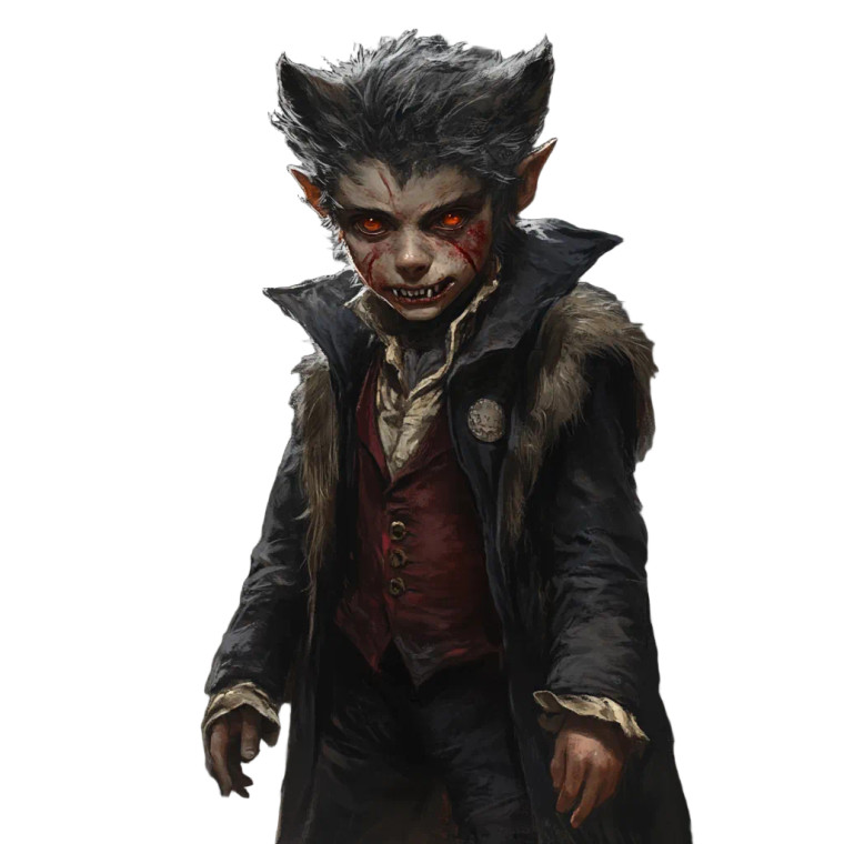 Child Werewolf-Vampire Vinyl Car Decal Sticker – Waterproof & UV-Resistant 8"