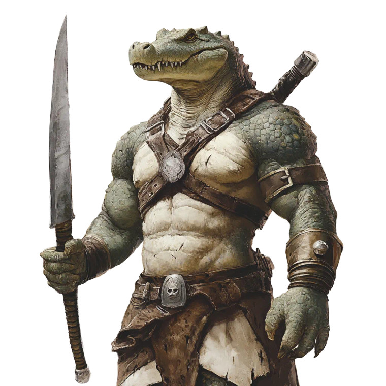 Crocodile Warrior Vinyl Car Decal Sticker – Waterproof & UV-Resistant 8"