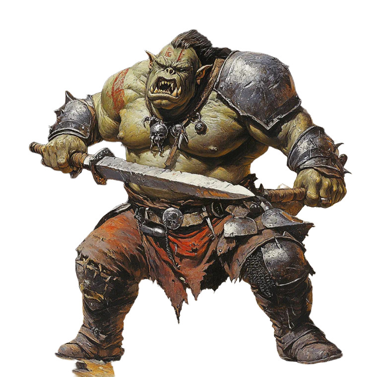 Armored Ogre Warrior Vinyl Car Decal Sticker – Waterproof & UV-Resistant 8"