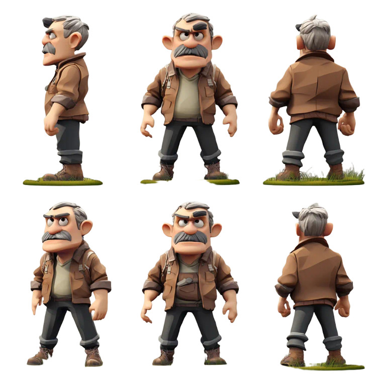 Game Character Poses Vinyl Car Decal Sticker – Waterproof & UV-Resistant 8"