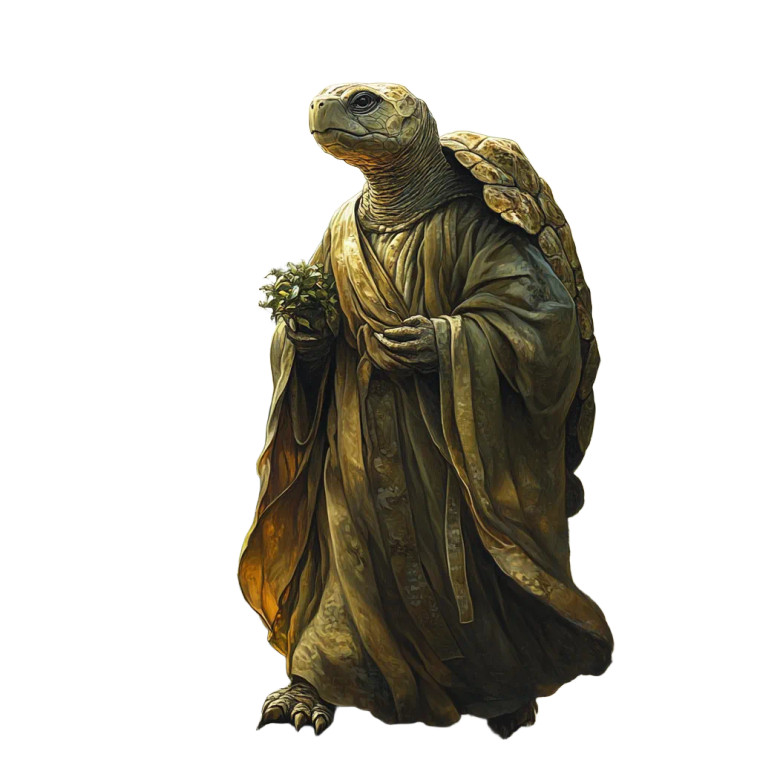 Turtle Man Portrait Vinyl Car Decal Sticker – Waterproof & UV-Resistant 8"