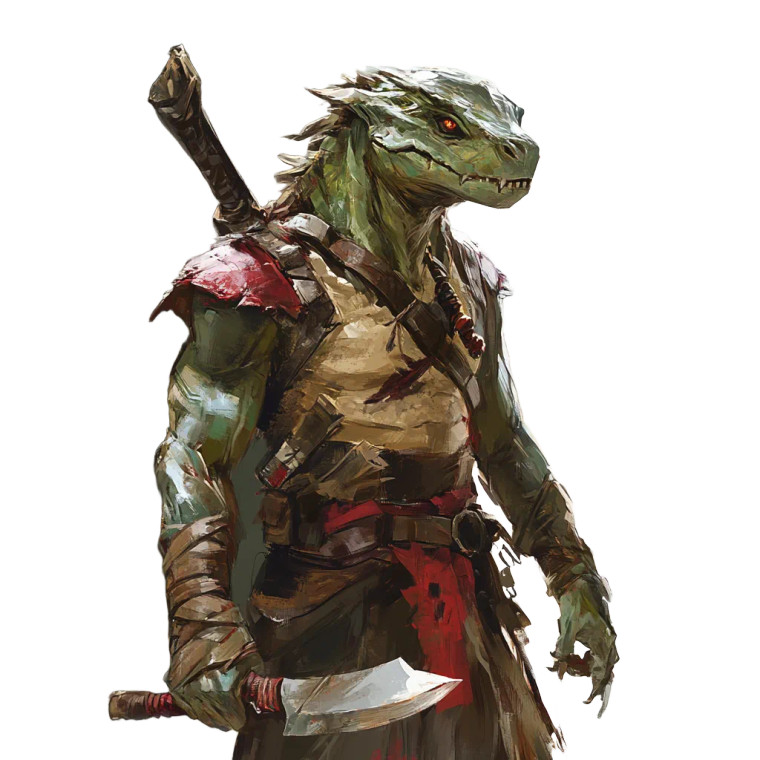 Savage Lizardfolk Hunter Vinyl Car Decal Sticker – Waterproof & UV-Resistant 8"