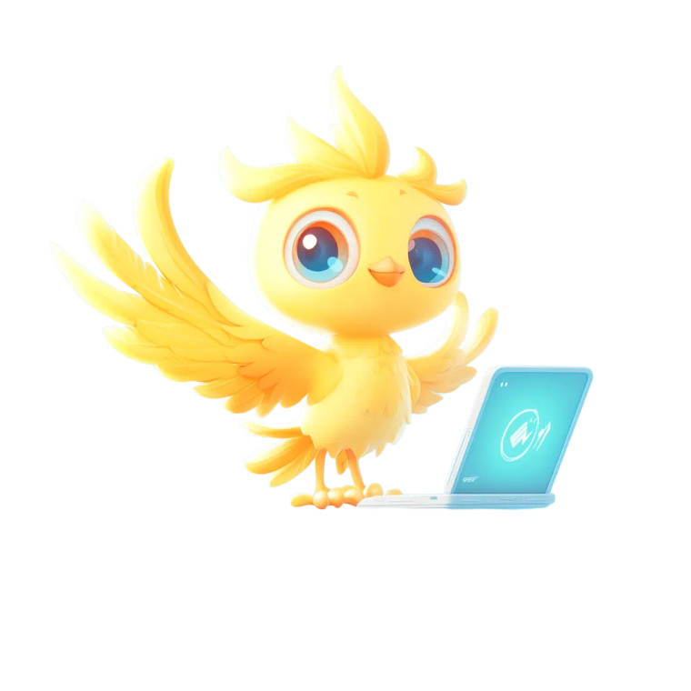 Golden Cartoon Phoenix Vinyl Car Decal Sticker – Waterproof & UV-Resistant 8"