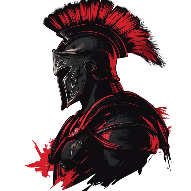 Spartan Vector Art Vinyl Car Decal Sticker – Waterproof & UV-Resistant 8"