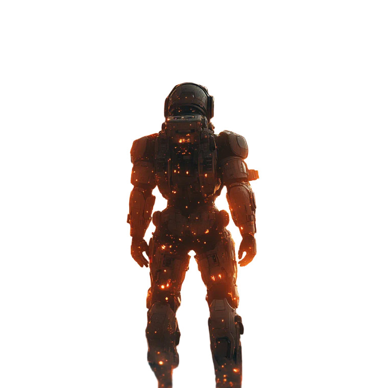 Futuristic Warrior Robot Vinyl Car Decal Sticker – Waterproof & UV-Resistant 8"