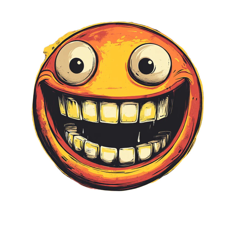 Grinning Tee’S Logo Vinyl Car Decal Sticker – Waterproof & UV-Resistant 8"