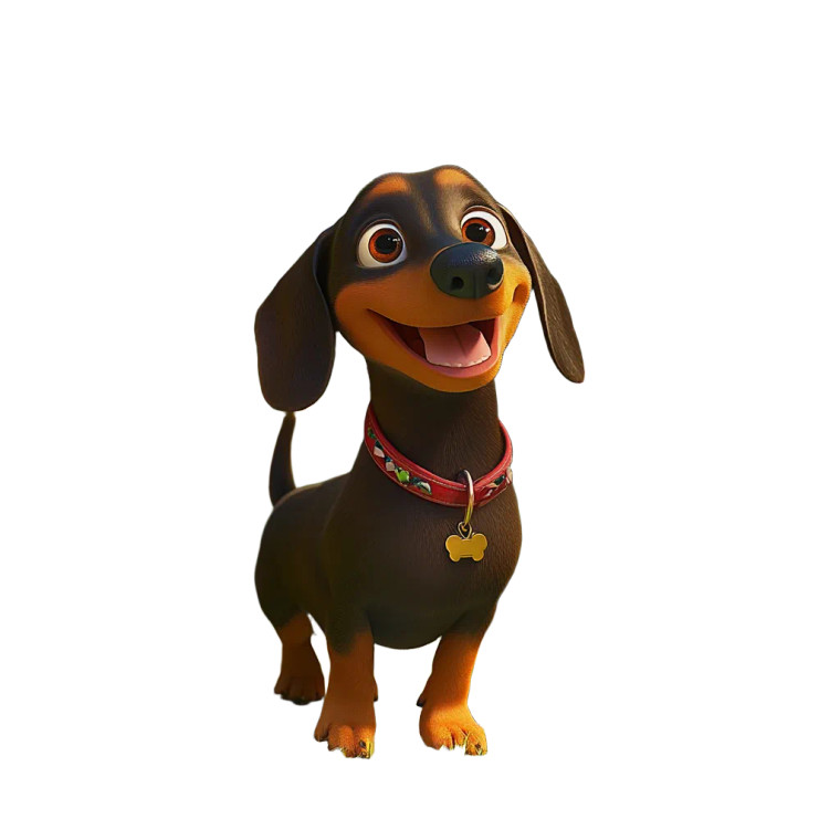 Cute Dachshund In Garden Vinyl Car Decal Sticker – Waterproof & UV-Resistant 8"