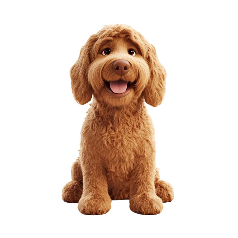 Happy Newfypoo Dog Vinyl Car Decal Sticker – Waterproof & UV-Resistant 8"