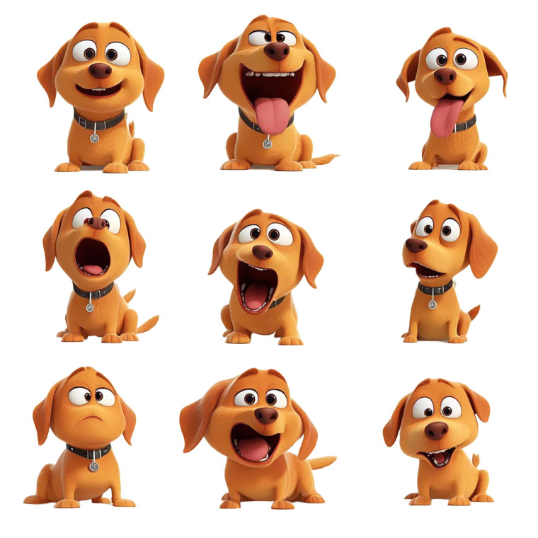 Q Dog Expressions Vinyl Car Decal Sticker – Waterproof & UV-Resistant 8"