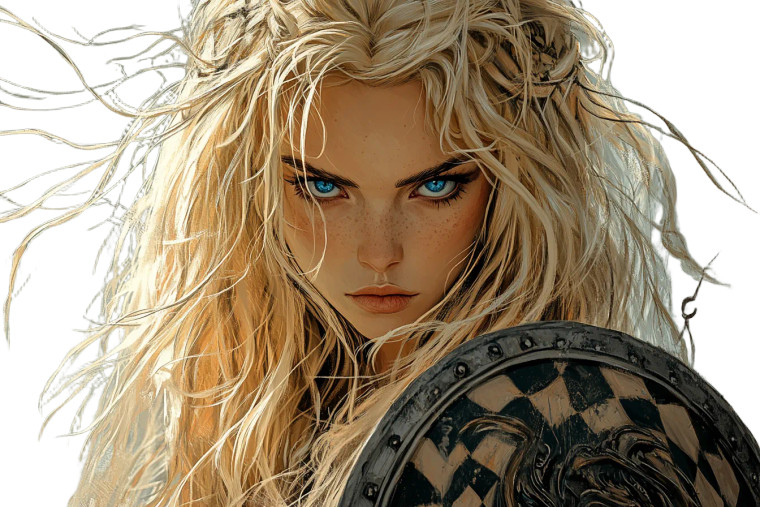 Punk Rock Shieldmaiden Vinyl Car Decal Sticker – Waterproof & UV-Resistant 8"