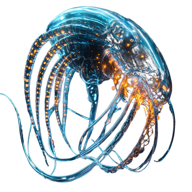 Futuristic Alien Creature Vinyl Car Decal Sticker – Waterproof & UV-Resistant 8"