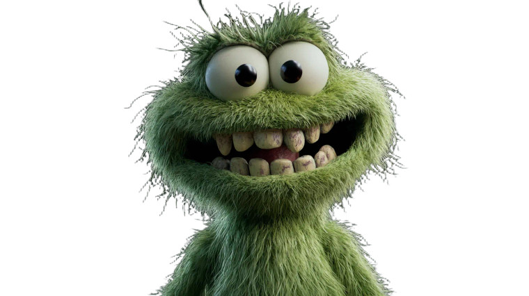 Cute Fuzzy Muppet Vinyl Car Decal Sticker – Waterproof & UV-Resistant 8"