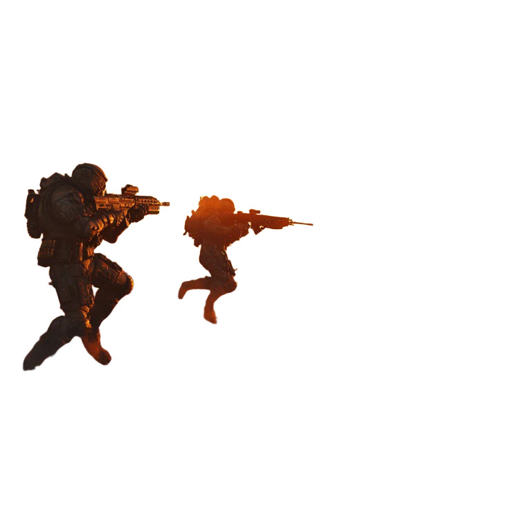 Futuristic Soldiers Battle V2 Vinyl Car Decal Sticker – Waterproof & UV-Resistant 8"